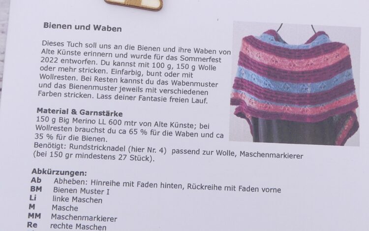 Biene & Waben Strickmuster (Printanleitung)